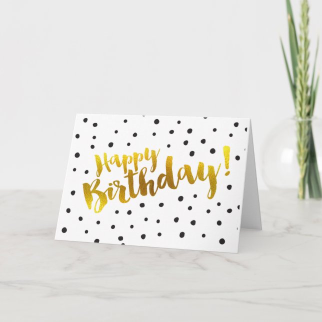 Happy Birthday - Dotted Greeting Card (Front)