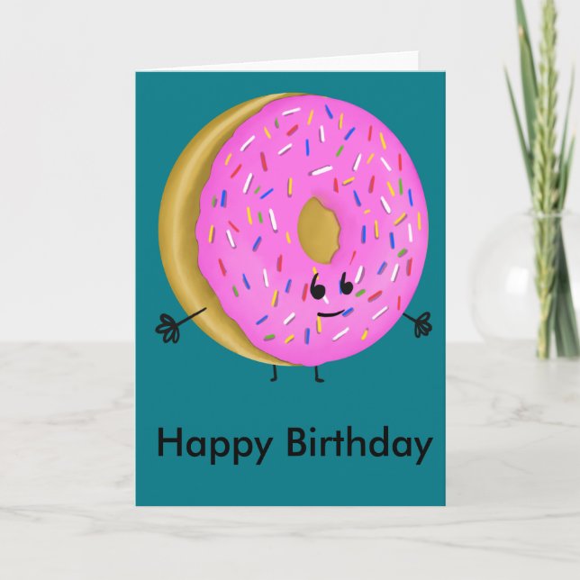 Happy Birthday Doughnut Card (Front)