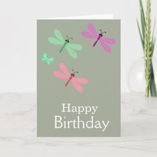 Happy Birthday Dragonflies Card