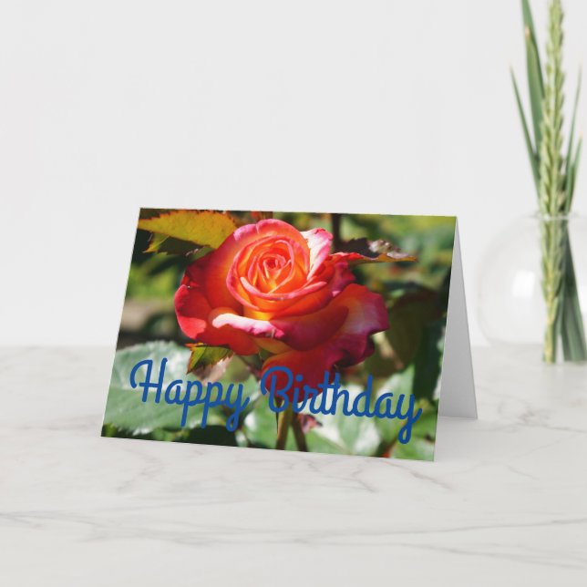 Happy Birthday Dream Come True Rose #2 Card (Front)