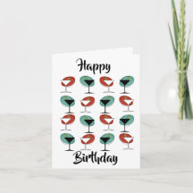 Happy birthday drink greeting card