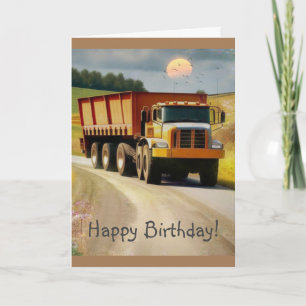 Happy Birthday Dump Truck Card