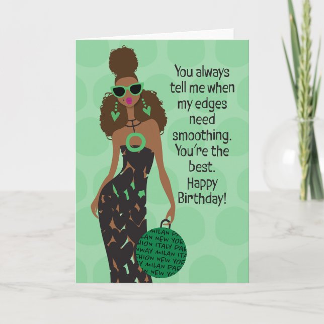 Happy Birthday - Edges Thank You Card (Front)