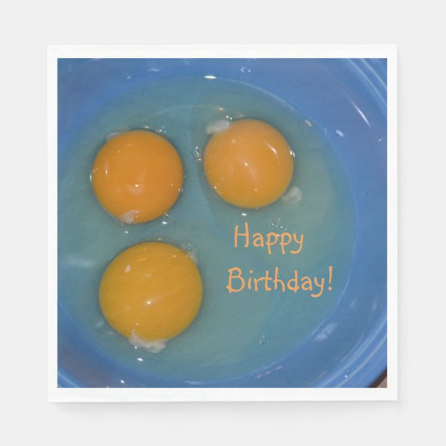 Happy Birthday Egg Lover Napkin (Front)