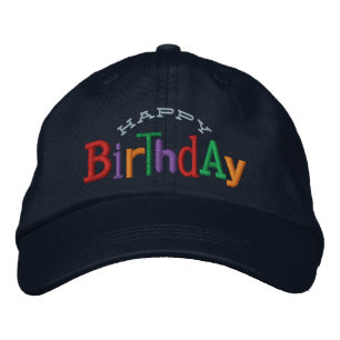 Happy Birthday Embroidery Hat
