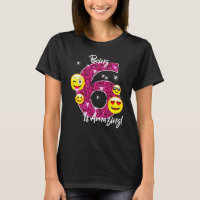 Happy Birthday Emoji T-Shirt for 6 Year Old Girls