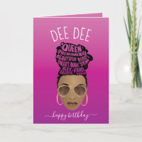 Happy Birthday! Empowering Black Woman Hot Pink
