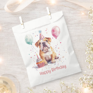 Happy Birthday English Bulldog Favour Bags