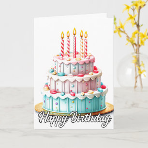 Happy Birthday   Enjoy Your Cake Card