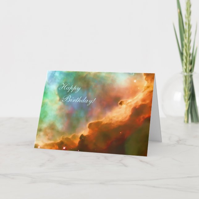 Happy Birthday - enlarged area of The Omega Nebula Card (Front)