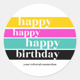 "Happy Birthday" Envelope Sticker