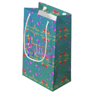 "Happy Birthday!" Faberge-like Small Gift Bag