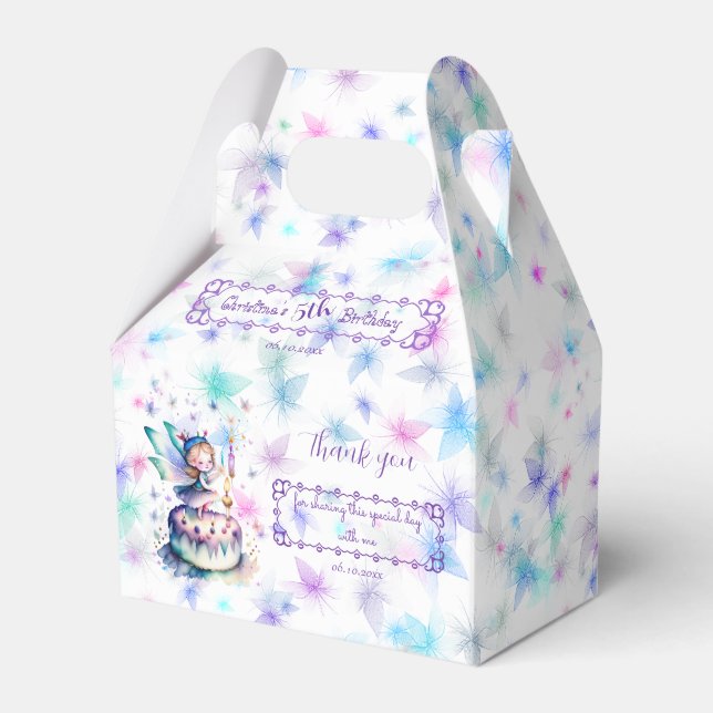 Happy Birthday Fairy 01 Favour Box (Front Side)