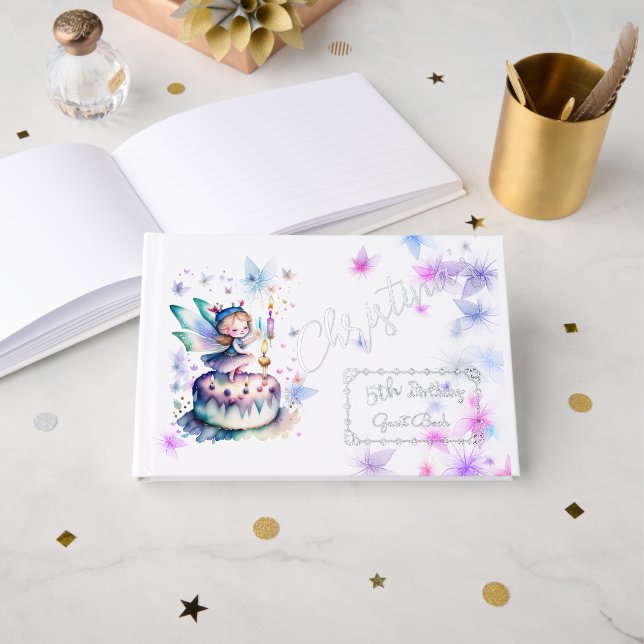 Happy Birthday Fairy 01 Guest Book (Front Open)