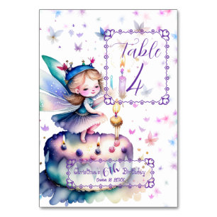 Happy Birthday Fairy 01 Table Number
