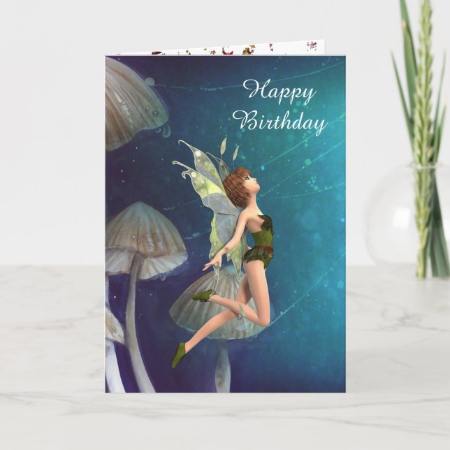 "Happy Birthday" Fairy Card (Front)