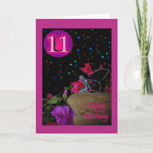 Happy Birthday fairy faerie 11 eleven 11th elevent Card