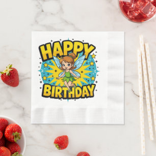 Happy Birthday Fairy Napkin