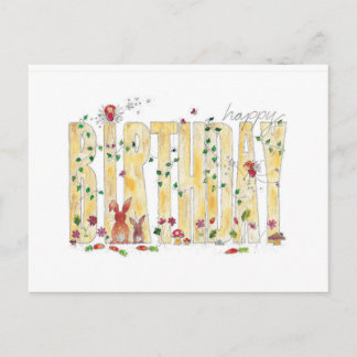 Happy Birthday -Fairy Woodland Postcard