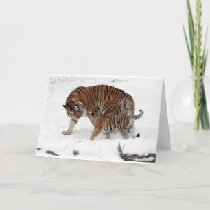 Happy Birthday Father Beautiful Dad Tiger & Cub Card