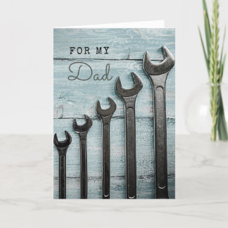 Happy Birthday Fathers Day Dad Tools Greeting Card