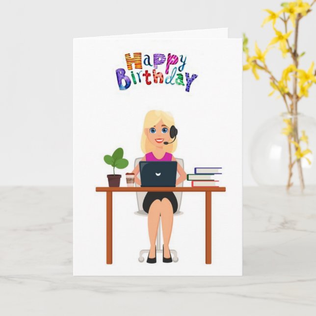 HAPPY BIRTHDAY **FAVORITE CO-WORKER*** CARD (Yellow Flower)