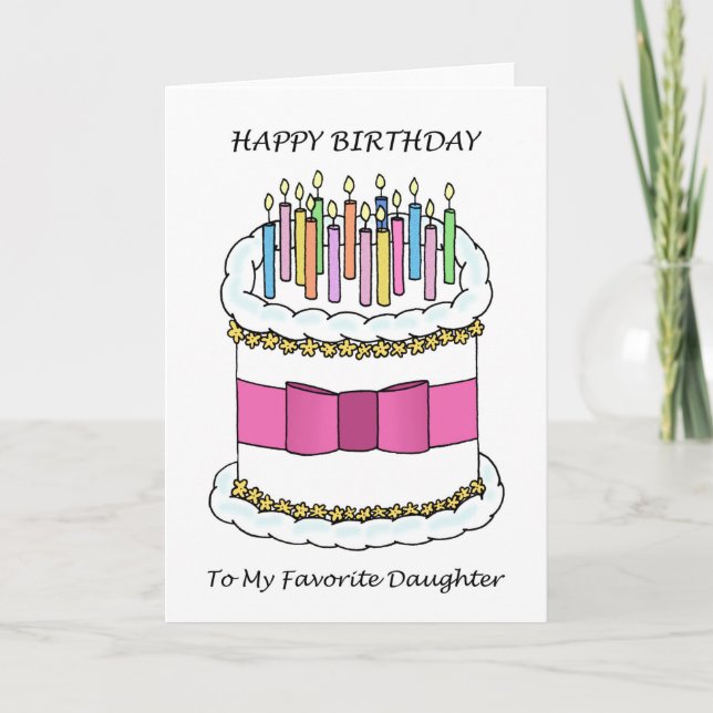 Happy Birthday Favorite Daughter Card (Front)