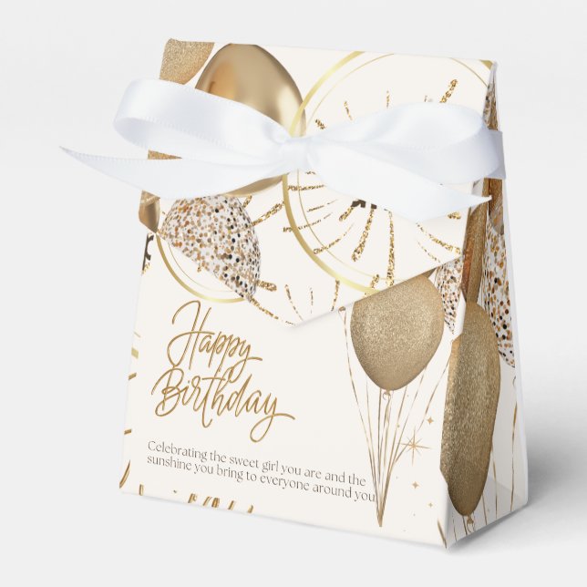 happy birthday favour box (Front Side)