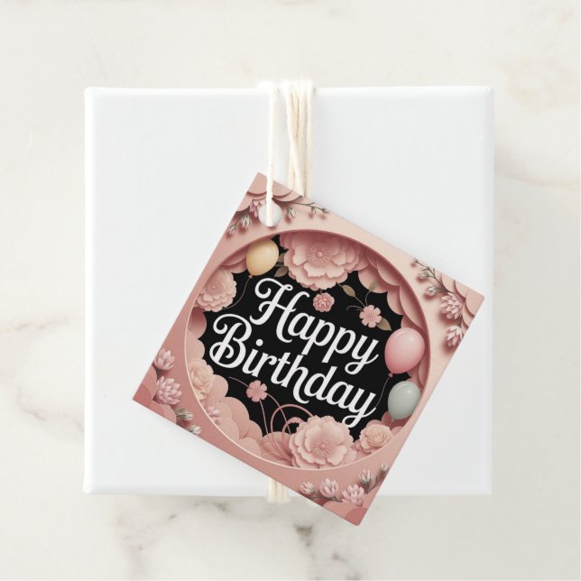Happy Birthday Favour Tags (In Situ)