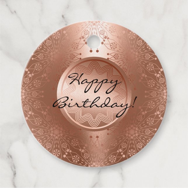Happy Birthday! Favour Tags (Front)