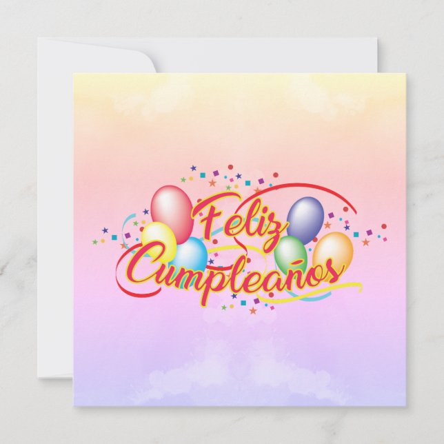 Happy birthday | Feliz Cumpleaños Card (Front)
