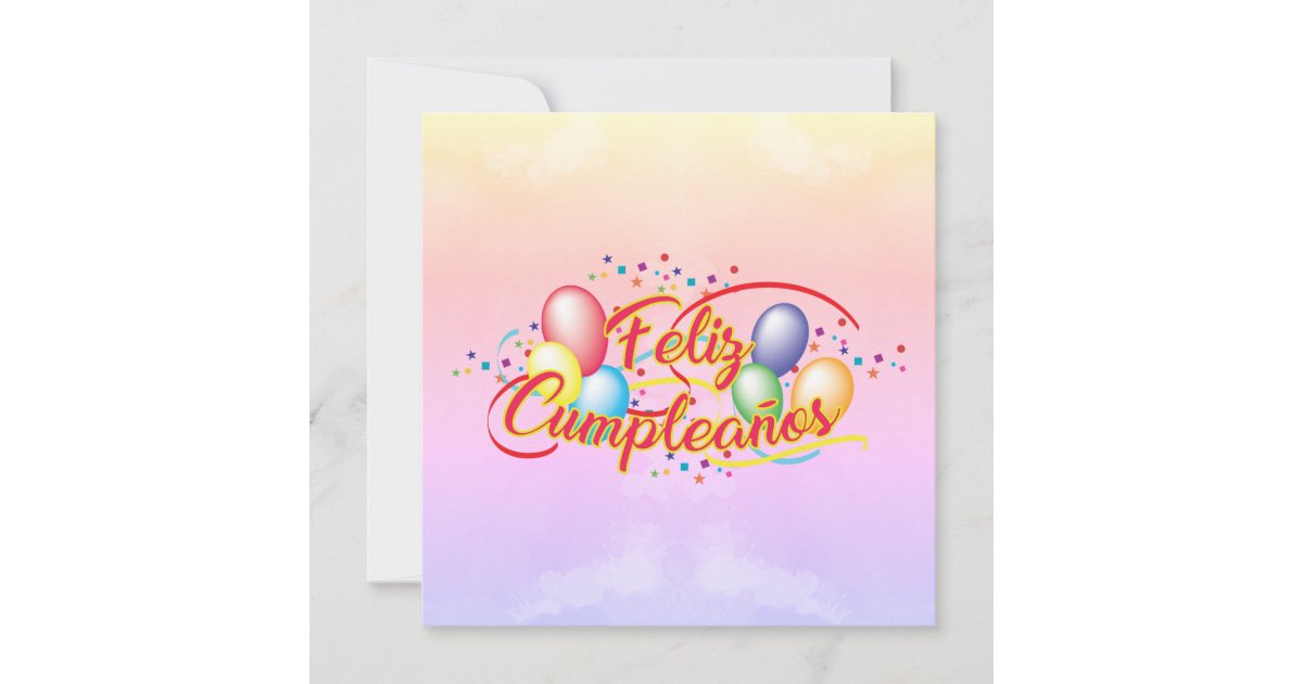Happy birthday | Feliz Cumpleaños Card | Zazzle