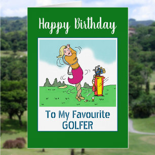 Happy Birthday Female Golfer