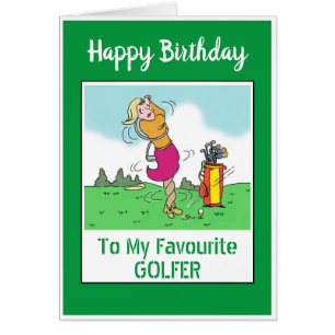 Happy Birthday Female Golfer