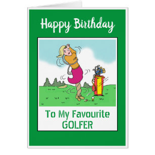 Happy Birthday Female Golfer