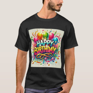 Happy Birthday Festive Balloon Celebration T-Shirt
