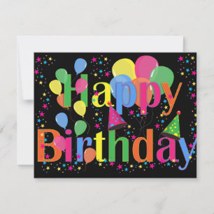 Happy Birthday, festive birthday celebration Card