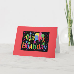Happy Birthday, festive birthday celebration Card