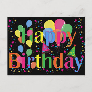 Happy Birthday, festive birthday celebration Postcard