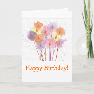 Happy Birthday Festive Candles Card
