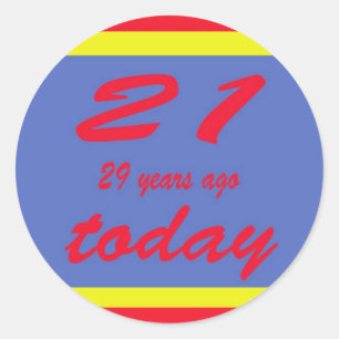 Happy birthday fifty 50th classic round sticker