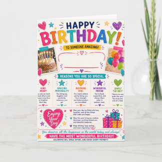 Happy Birthday fill in the Blank Name Space Card