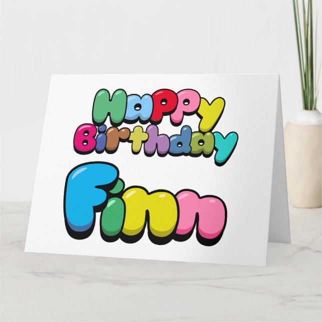 Happy Birthday Finn Card (Front)
