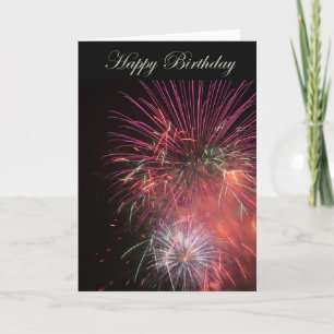 Happy Birthday Fireworks Card