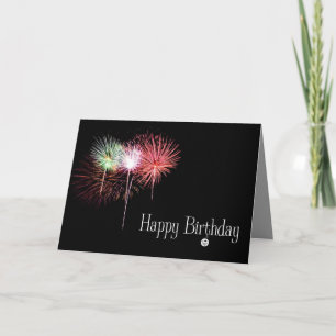 Happy Birthday Fireworks Card