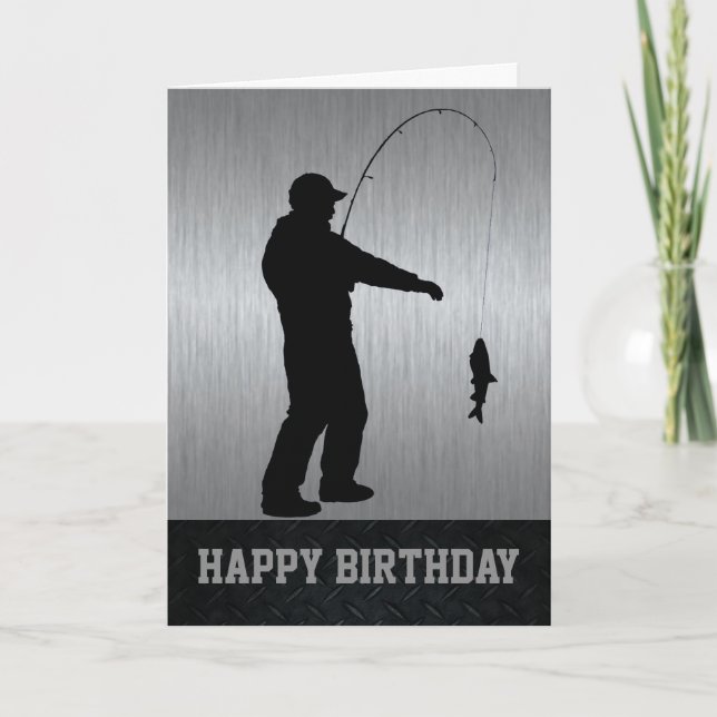 Happy Birthday Fishing Card (Front)