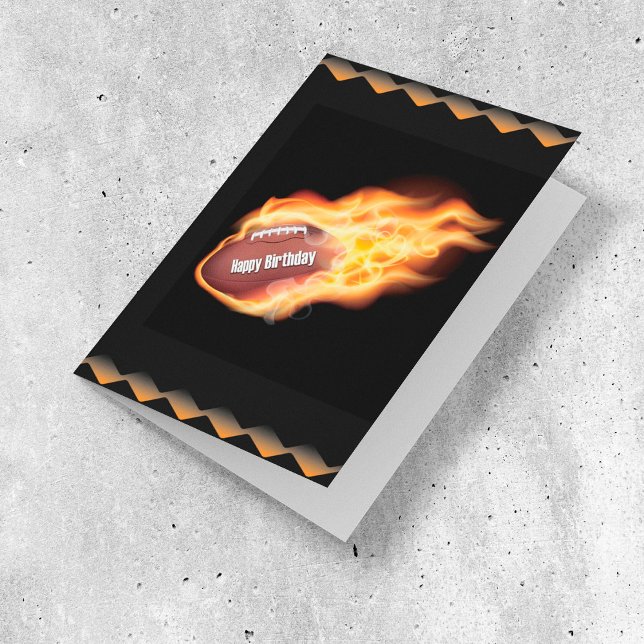 Happy Birthday Flaming Football Card (Creator Uploaded)