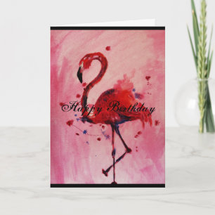 Happy Birthday - Flamingo Grußkarte/greeting card