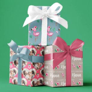 Happy Birthday Flamingo Wrapping Paper Sheets