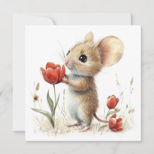 Happy Birthday Flat Card (Front)